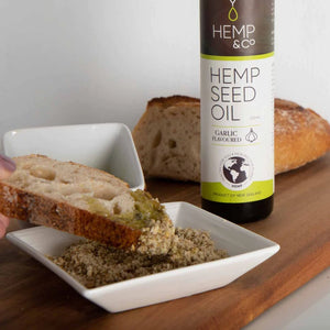 
                  
                    Hemp and co garlic oil and bread
                  
                