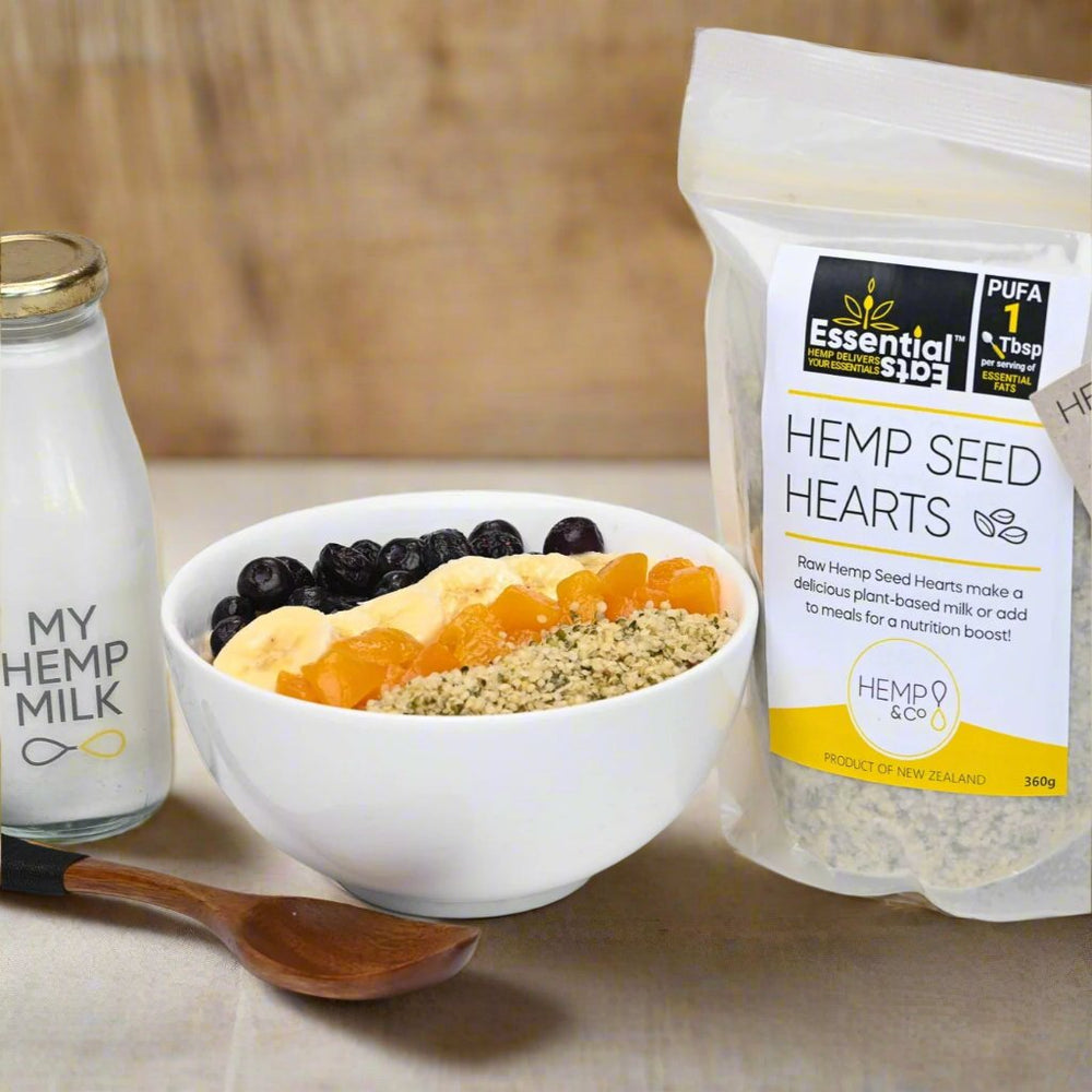 360g pouch hemp hearts muesli hemp milk