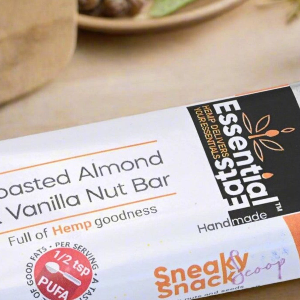 Hempseed roasted almond vanilla snack bar